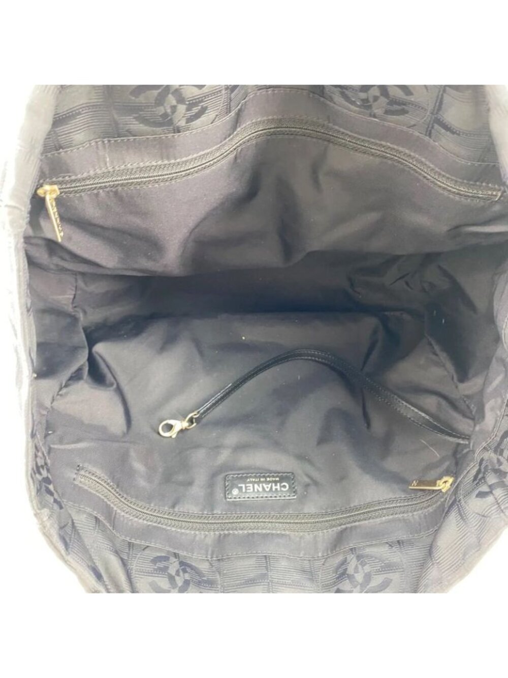 Chanel Tote New Travel Line Black CC Logo - Picture 7 of 16